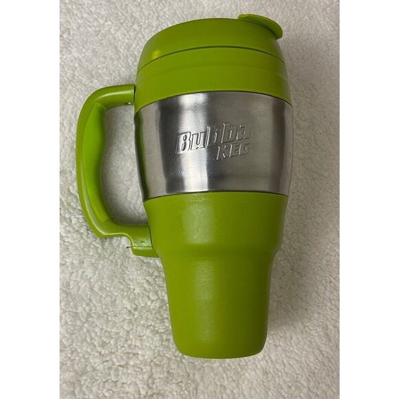 BUBBA KEG Travel Mug with Handle Insulated 34oz Green Silver - Picture 1 of 5
